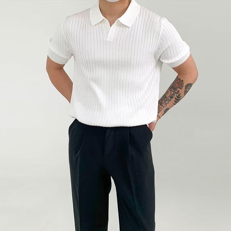 Men's Solid Color Half Sleeve Polo Shirt