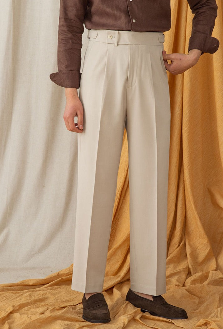 Sicily Pleated Straight Fit Trousers