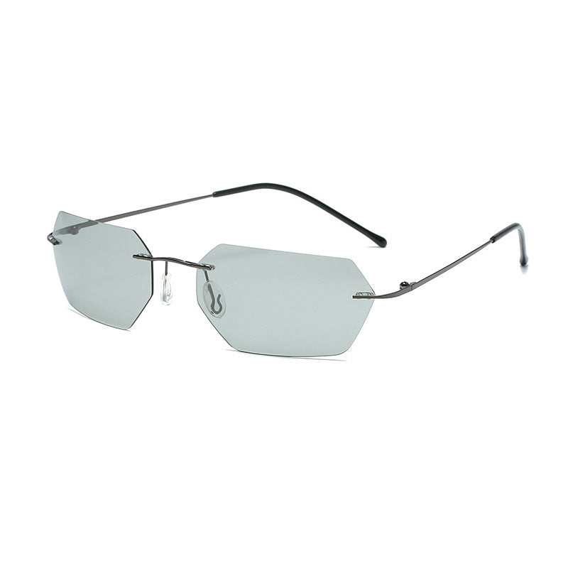 Frameless Polygon Polarized Sunglasses