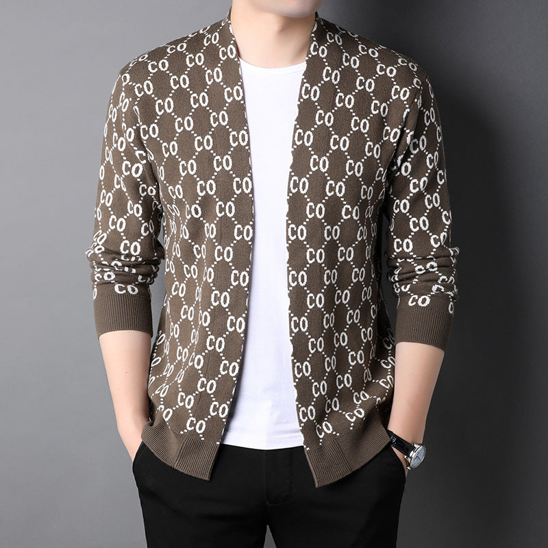 Autumn New Men's Knitted Cardigan Coat