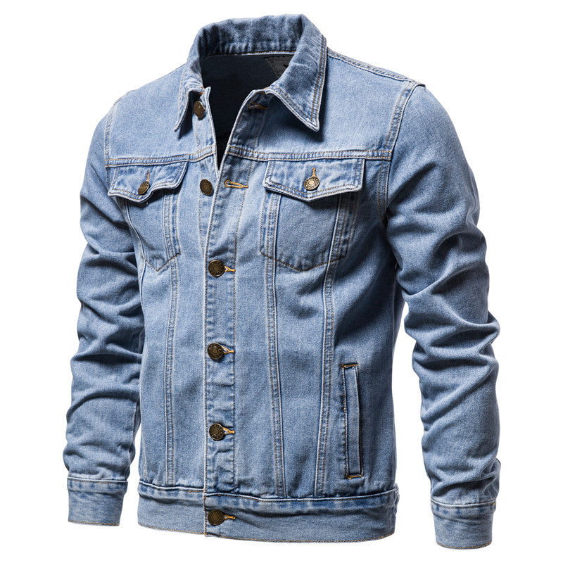 Casual Slim Denim Jacket Men