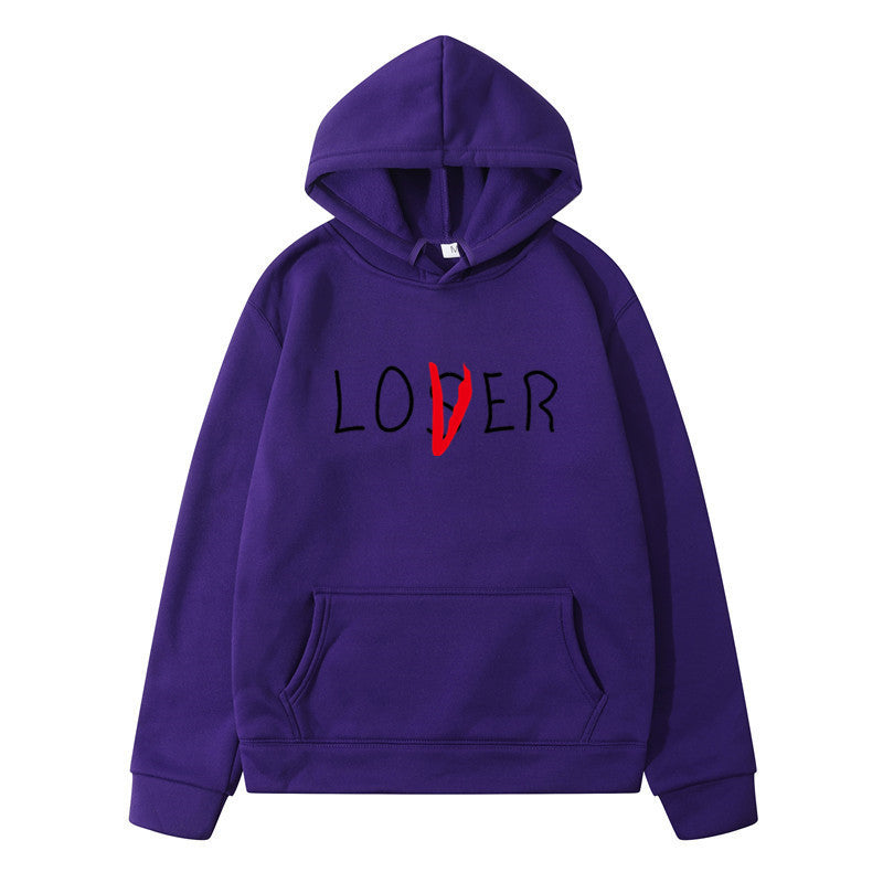 lovers printed Winter hoodies for couples