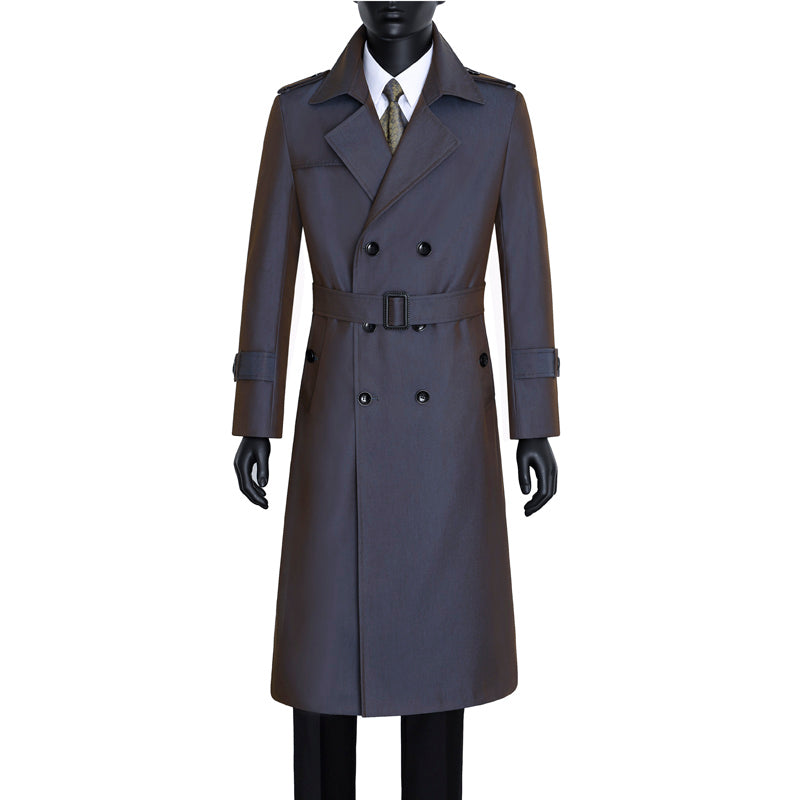 Men's Spring And Autumn Super Long trench coat