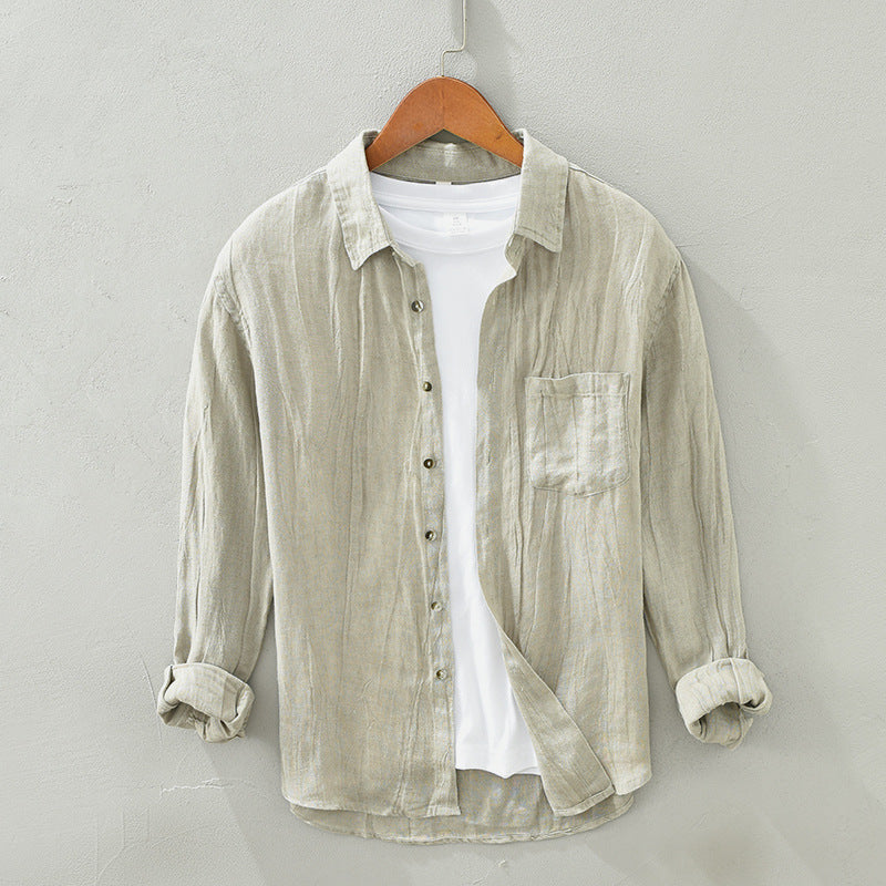 Linen Long Sleeved Shirt For Men