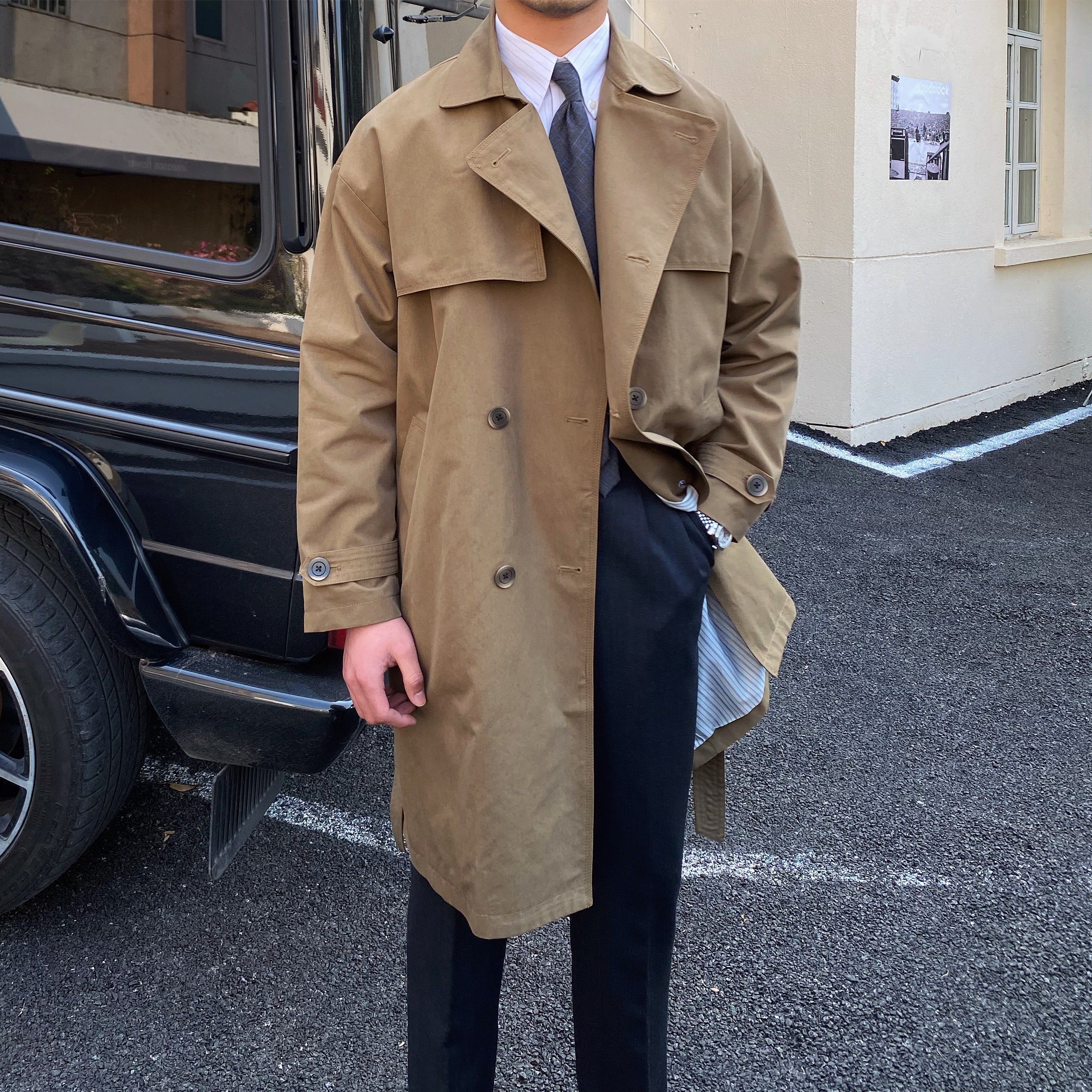 Stockholm Double Breasted Belted Trench Coat