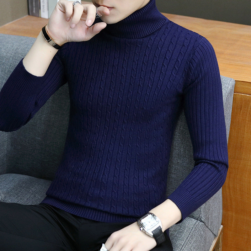 Slim-fit Sweater Men High Neck Bottoming Sweater