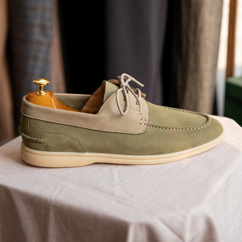 Hamptons Suede Lace-Up Boat Shoes