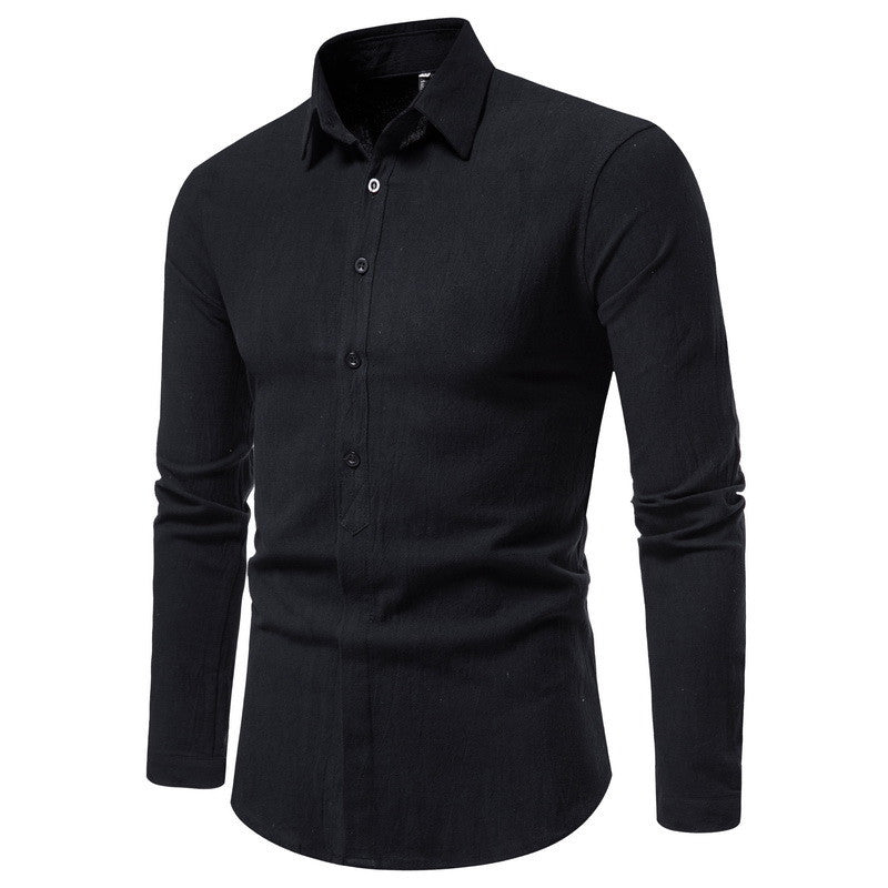 Business Solid Color Casual Shirt