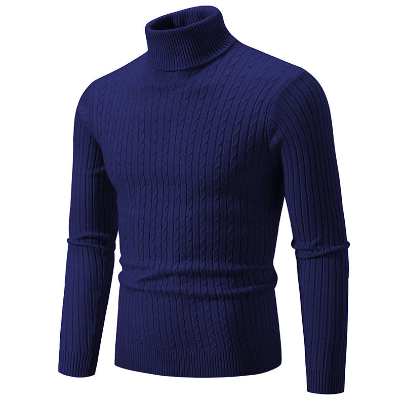 Maglione casual a collo alto da uomo