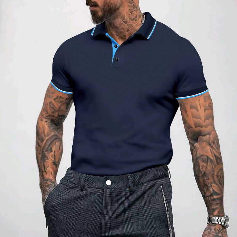 Polo Collar Short Sleeved Polo T-shirt