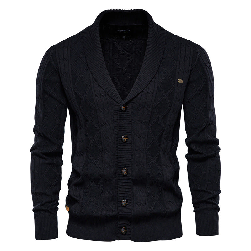 Men's Cardigan Padded Sweater