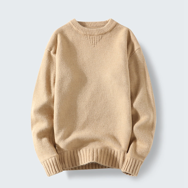 Knit Sweater With Round Neckline Inside