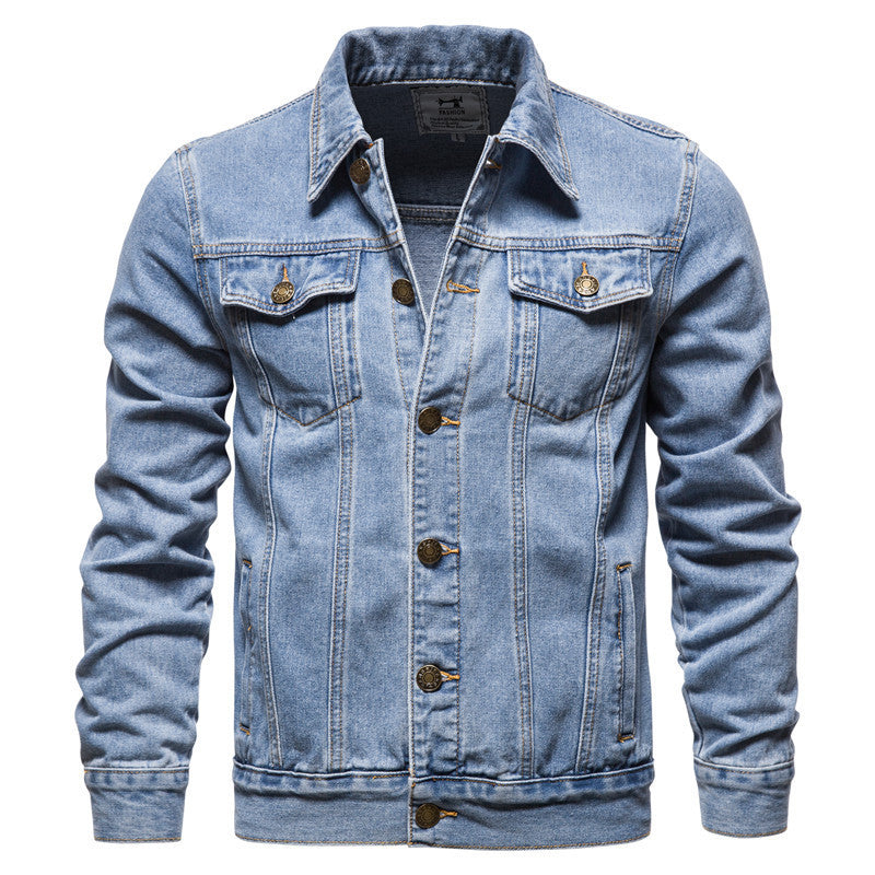 Casual Slim Denim Jacket Men