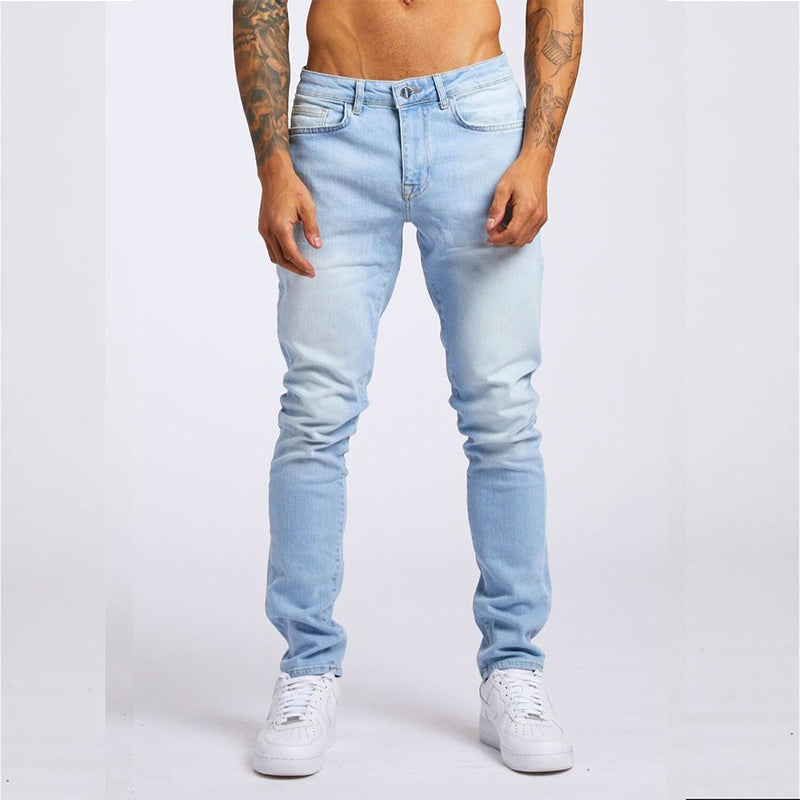 Men's Casual Slim Fit High Waist Jeans