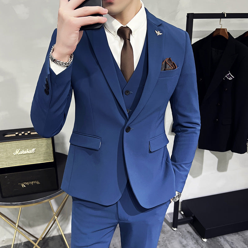 Men's Three-piece One Button Suit