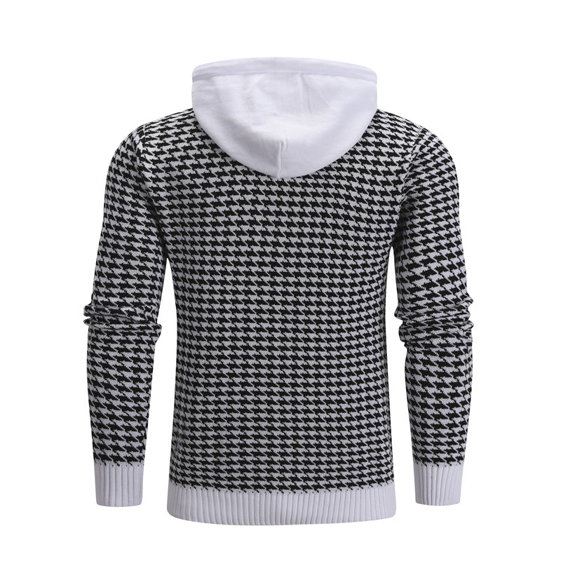 Men Hooded Warm Casual Sweater