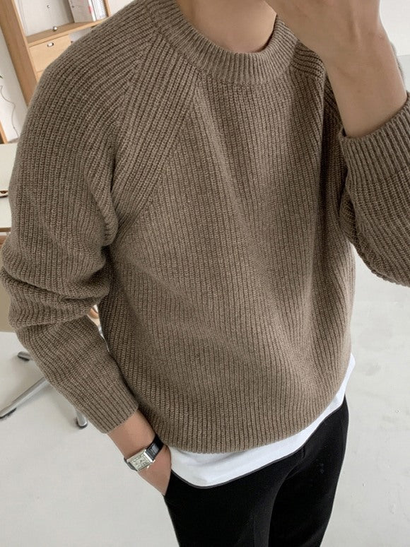 Maglione spesso pullover coordinato stile casual e casual da uomo