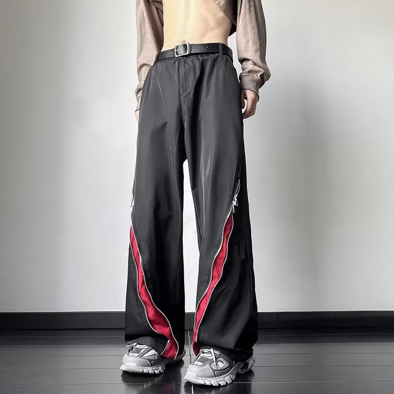 High Street Dark Personality Zipper Casual Tactical Pants