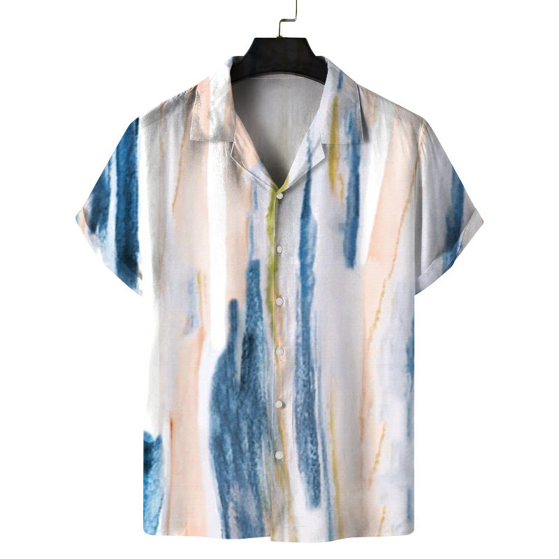 Casual Printed Short Sleeved Shirt