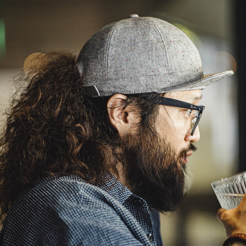 Flat Brim Peaked Cap Men