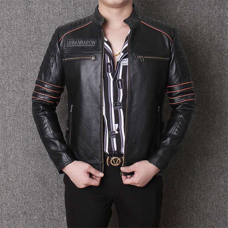 Harley Genuine Leather Men's Motorcycle Riding Slim Fit jacket