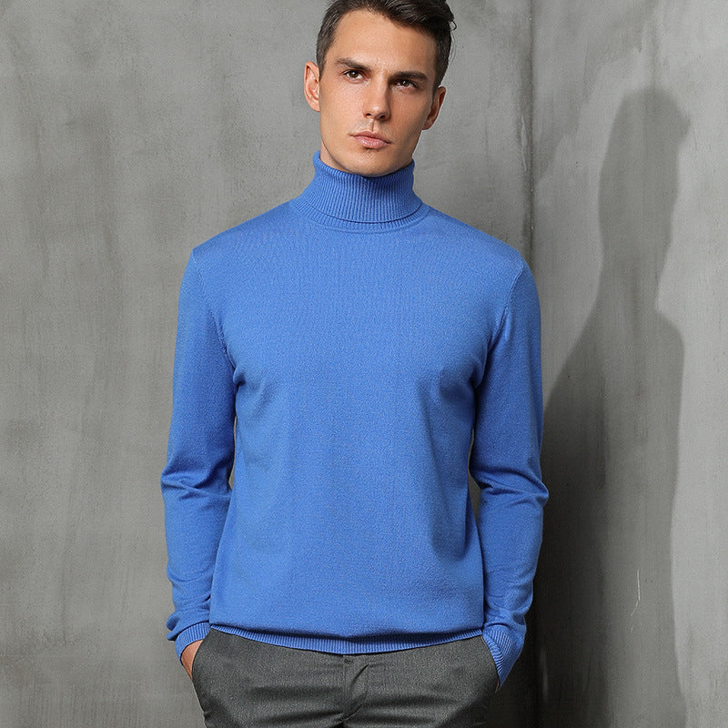 Maglione a collo alto da uomo slim trend studentesco