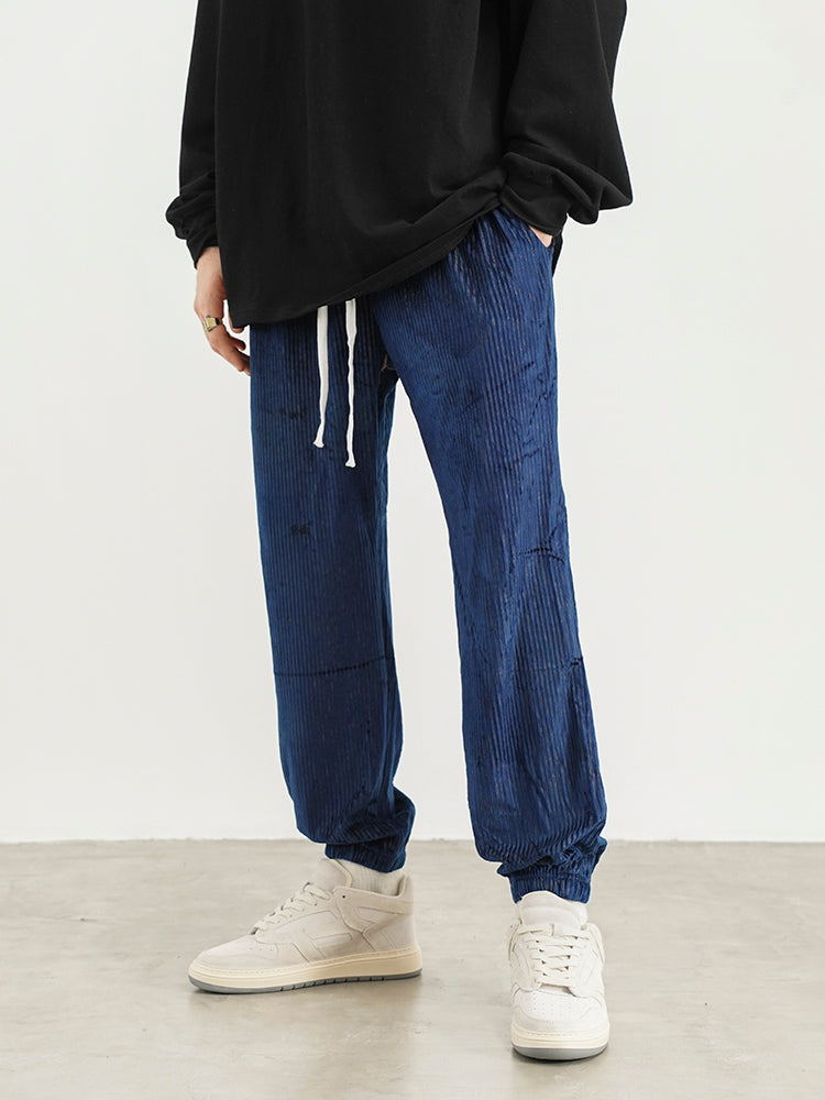 Retro Ice Velvet Loose-fitting Sweatpants Men