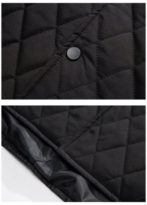 Men's Diamond Lattice Thin Cotton Coat