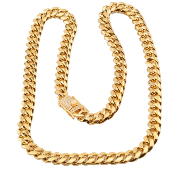 stainless steel cuban chains necklaces