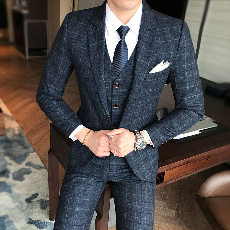 Korean slim fit suit for young guys