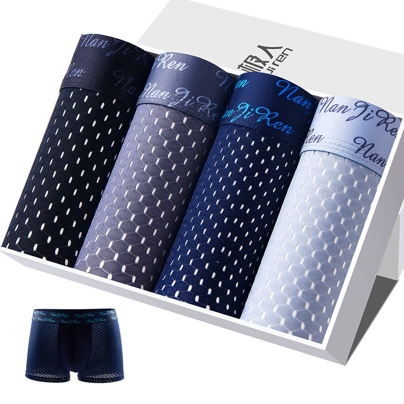 Modal Boxer Shorts Breathable Large Size Fatty Boxer Shorts Head Box men