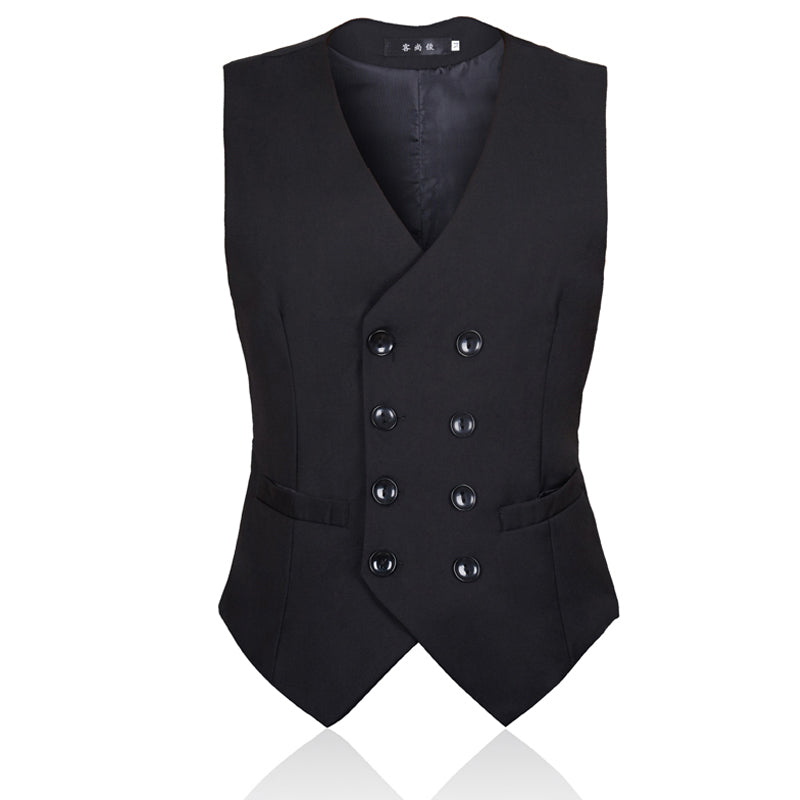 British Style Double-Breasted Casual Suit Vest