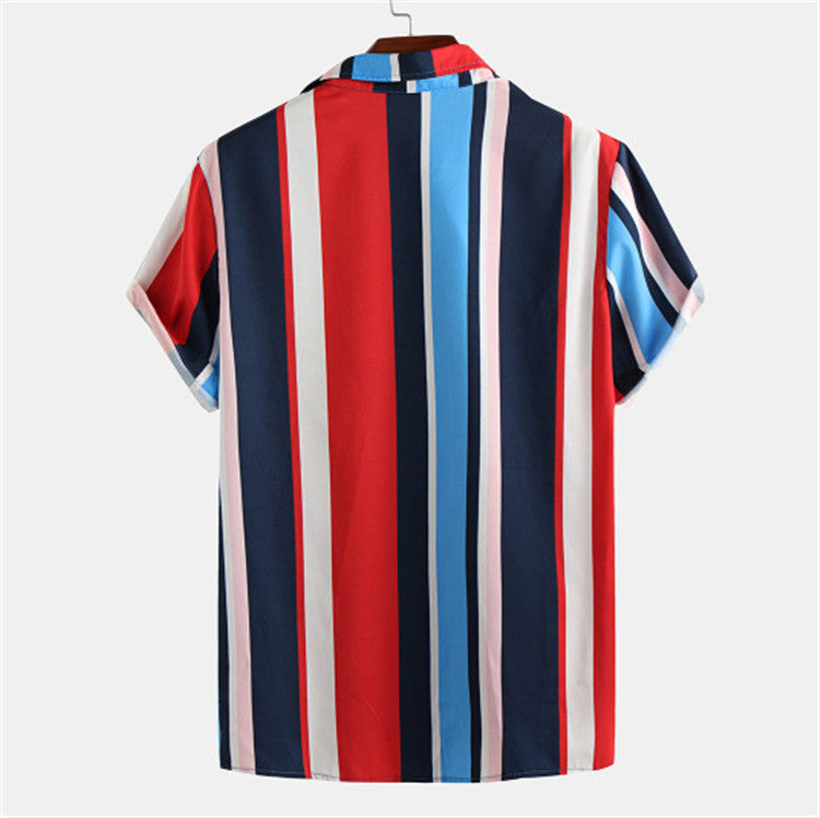 Slim Fit Short Sleeve Striped Shirt