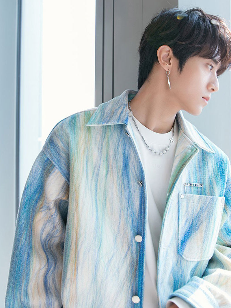 tie-dyed Casual Jacket for men