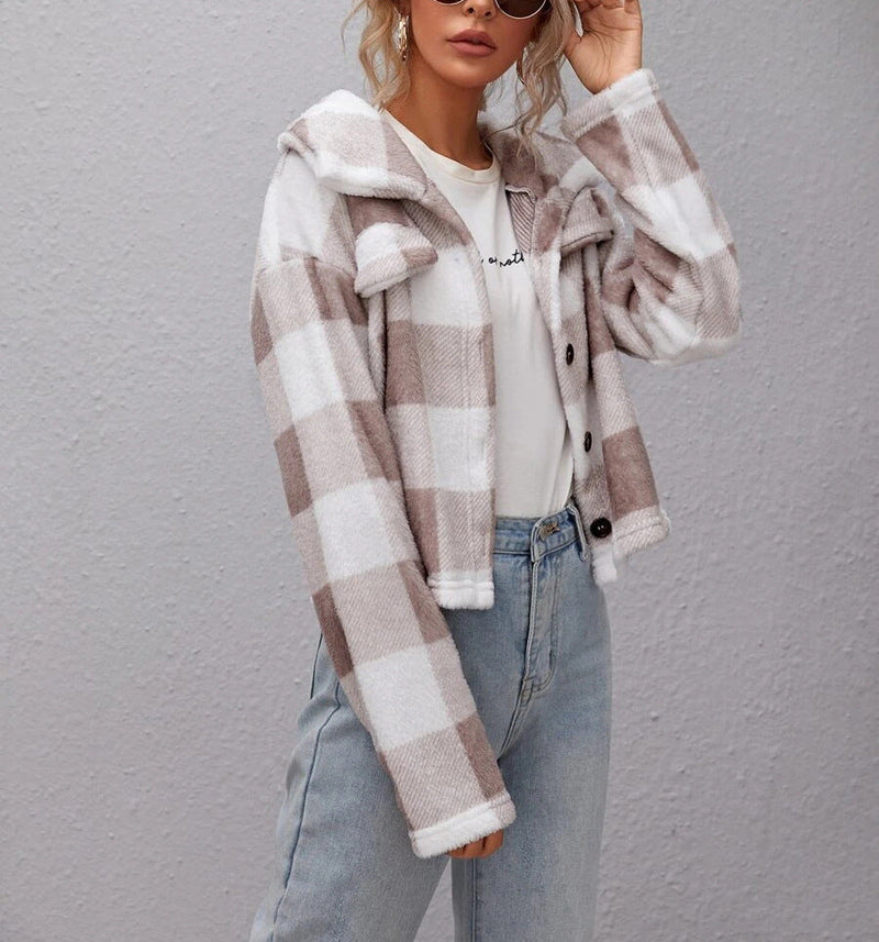 flannel Women's shirt jacket