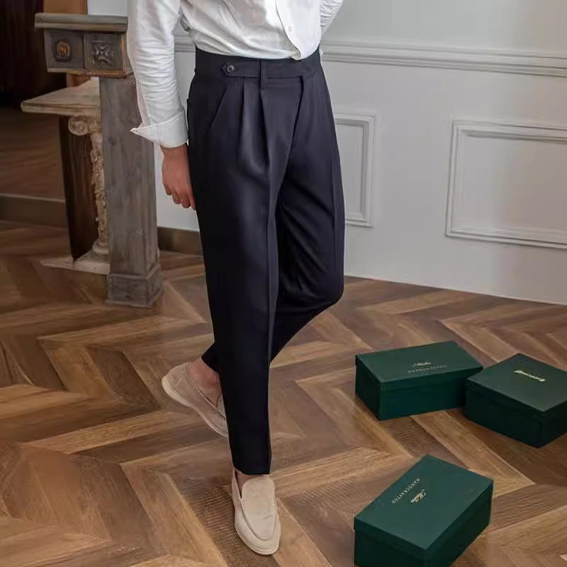 Buckle Straight Business Suit Pants