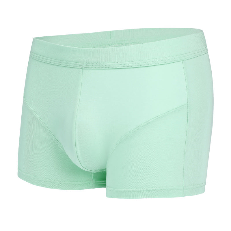 Men's Underwear Solid Color Boxers Breathable U Convex