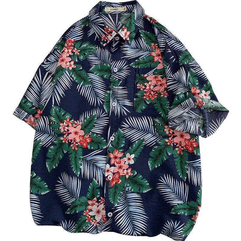 Men's wild shirt beach couple leisure