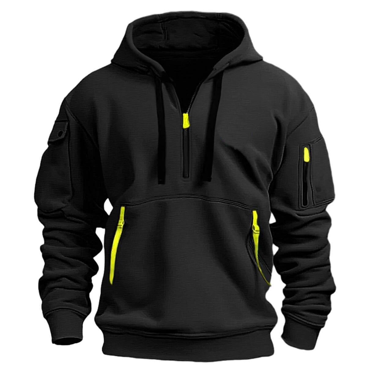 Zip Multi-pocket Pullover Sports Casual hoodie