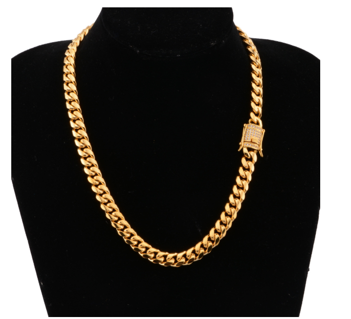 stainless steel cuban chains necklaces