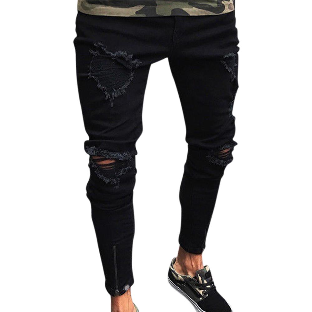 black distressed jeans for men