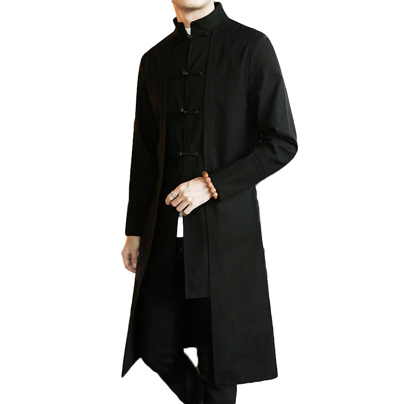 Slim-fit Mid-length Trench Coat Men's