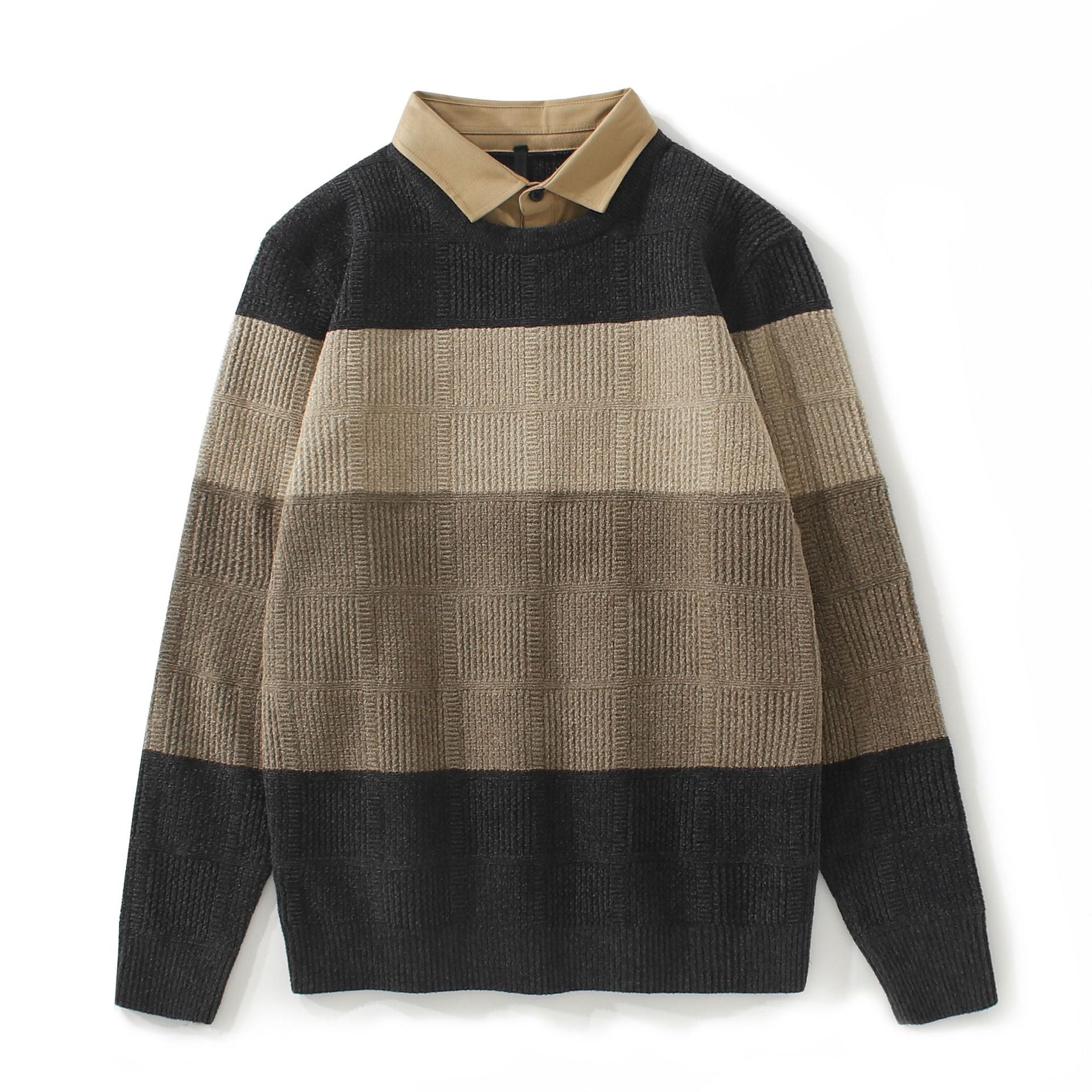 Maglione a righe casual da uomo autunno e inverno