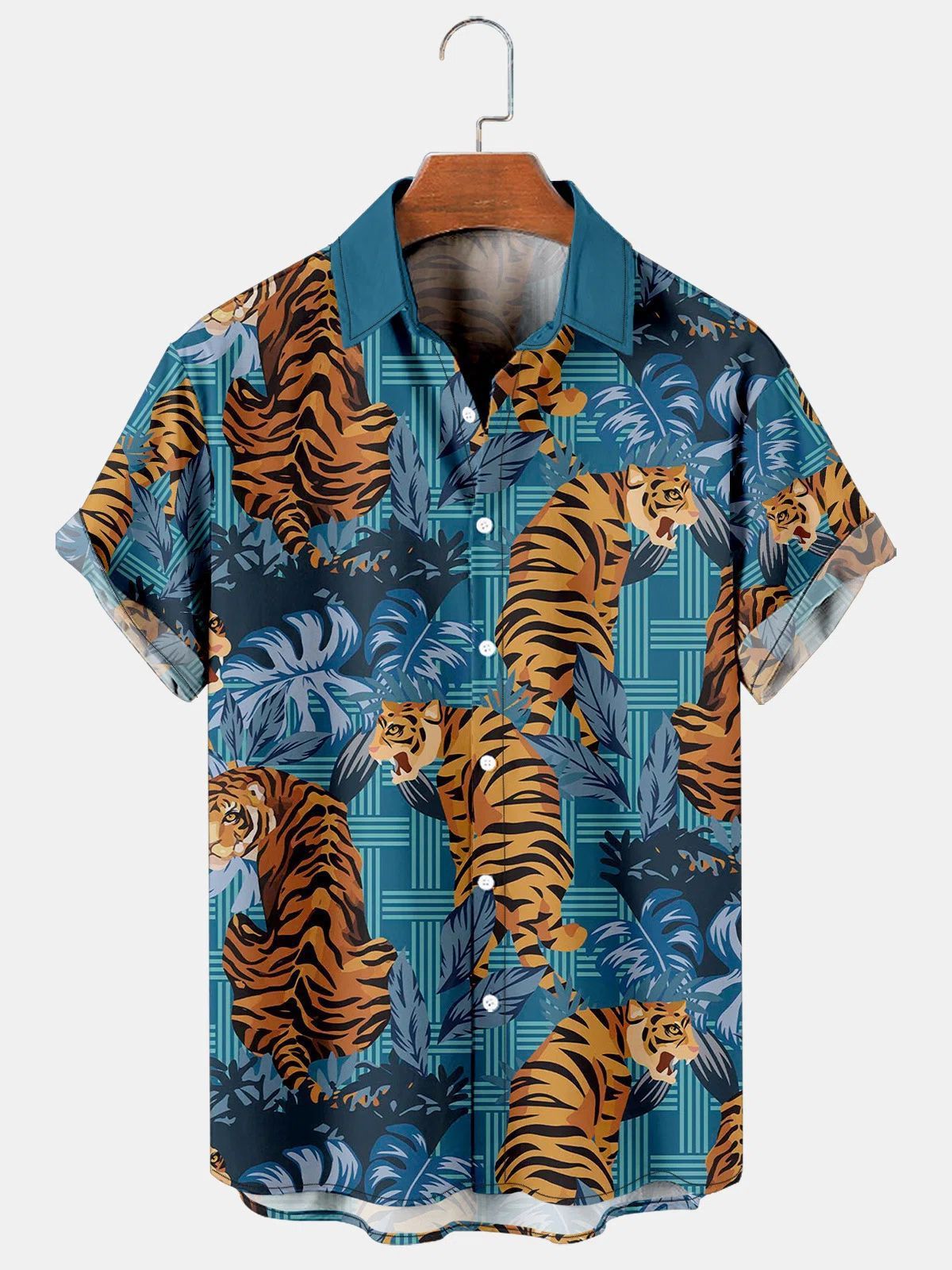 Summer Casual Printed Hawaiian Shirt Men