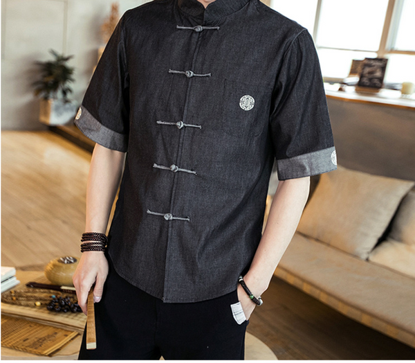 Men's Short Sleeve Linen Shirt