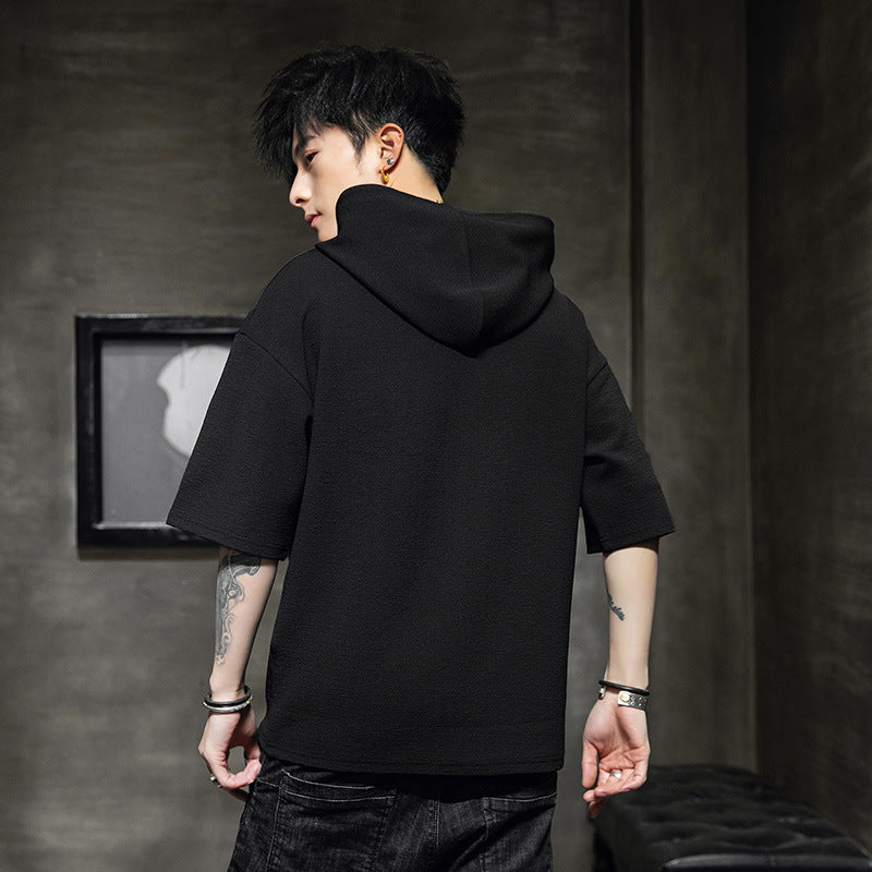 Casual Hooded Crew Neck T-shirt