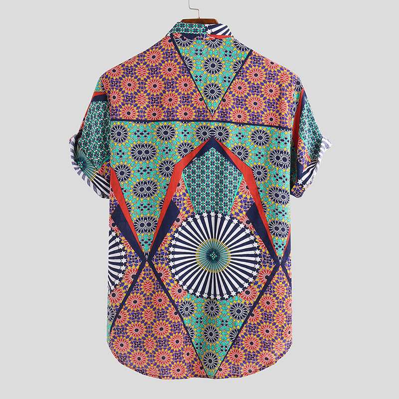 Camisa de playa de manga corta para hombre