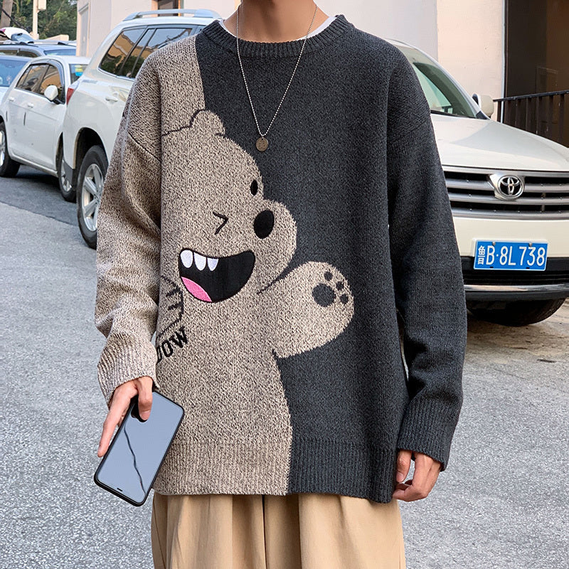 Maglione con fondo a forma di orso di tendenza