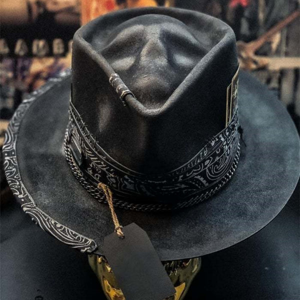 Handmade Skull Hat Plush Cowboy Hat
