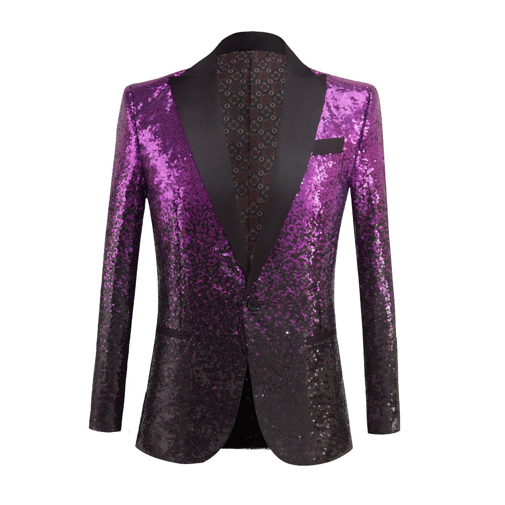 Men's Gradual Change Sequin Host suit